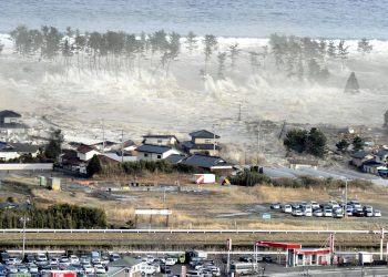 Tsunami na Cidade Natori (que fica na região de Miyagi) em 18 fevereiro de 2016. Foto: Reprodução
