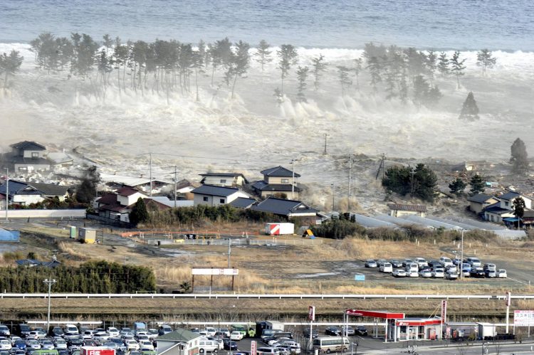 Tsunami na Cidade Natori (que fica na região de Miyagi) em 18 fevereiro de 2016. Foto: Reprodução