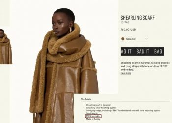 Foto: Reprodução site Grife “Fenty”
