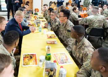 Trump visita saldados no Afeganistão Foto: Reprodução Twitter