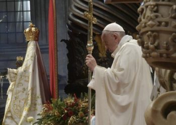 Papa Francisco na primeira missa do ano de 2020 Foto: (Vatican Media)