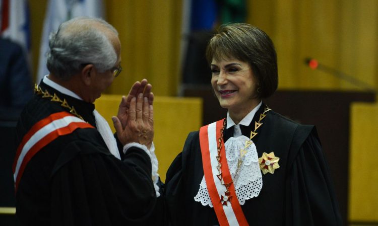 A ministra Cristina Peduzzi,toma posse na presidência do Tribunal Superior do Trabalho