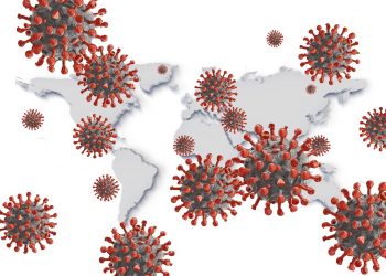 Coronavírus no mundo. Imagem de Gerd Altmann por Pixabay