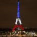 Paris (França) - A Torre Eiffel foi iluminada com as cores azul, branco e vermelho da bandeira francesa (Divulgação Prefeitura de Paris)