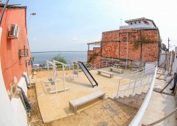 MANAUS 19.08.2020 - PRAÇAS DO PROGRAMA SOCIAL E AMBIENTAL DOS IGARAPES DE MANAUS NA ZONA SUL DA CAPITAL.
FOTO:TIAGO CORREA_UGPE