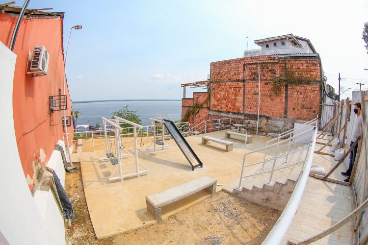 MANAUS 19.08.2020 - PRAÇAS DO PROGRAMA SOCIAL E AMBIENTAL DOS IGARAPES DE MANAUS NA ZONA SUL DA CAPITAL.
FOTO:TIAGO CORREA_UGPE