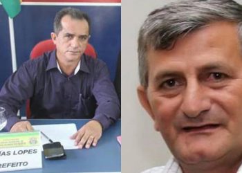 A esqueda, ex-prefeito de Urucará Felipe Antônio e o ex-prefeito de Nova Olinda do Norte, Joseias Lopes da SIlva.