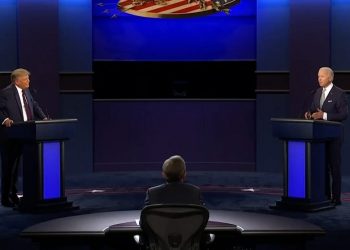 Primeiro debate entre Trump e Biden. Foto: USA Today