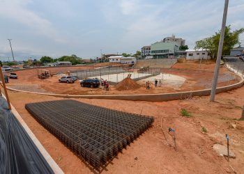 Prefeito vistoria obra do Velódromo. Foto: Divulgação