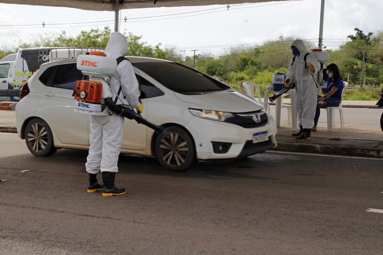Prefeitura realiza barreira sanitária. Foto: Divulgação