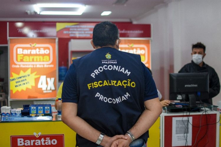 Fiscalização do Procon AM. FOTOS: João Pedro Sales/Procon-AM