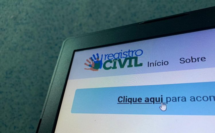 Site de registro civil. Foto: Divulgação