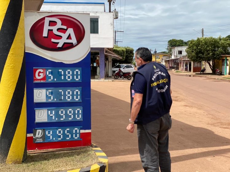 Cada posto recebeu duas notificações do Procon-AM – FOTO: Divulgação/Procon-AM