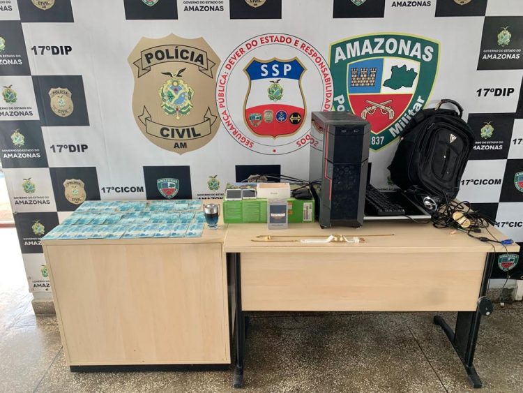 Material apreendido (FOTOS:  Divulgação/PC-AM)