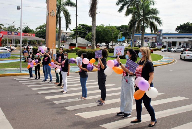 Ação 16 Dias de Ativismo pelo Fim da Violência contra a Mulheres. (Foto: Mayara Viana/PCAM)