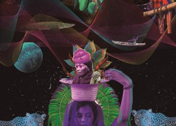 Colagem digital de Barbara Parawara, à venda em leilão para financiamento de projeto do povo Paiter Suruí — Foto: Barbara Parawara