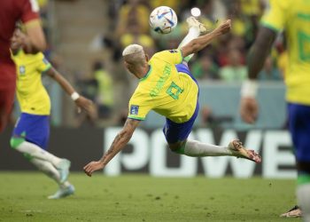 Gol de Richarlison na Copa de 2022- Foto: © Lucas Figueiredo/CBF