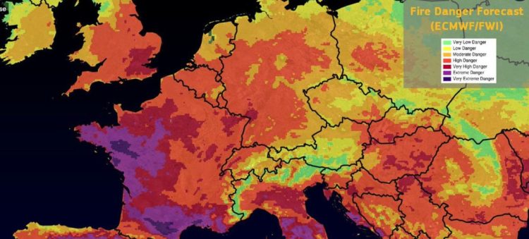 No Reino Unido, termômetros acima de 40°C - Foto: UK Met Office