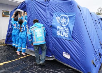 Hospital de Campanha de Porto Alegre. Foto: Gabriel Galli/MS
