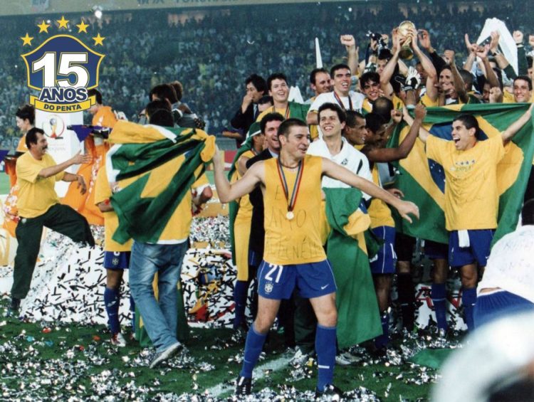 Seleção Brasileira conquista o pentacampeonato mundial em 2002 Créditos: Arquivo CBF