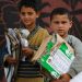 Crianças em Gaza coletam papelão para acender fogueiras para cozinhar. Foto: UNICEF/Eyad El Baba