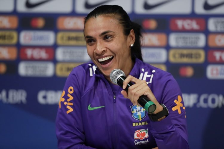 Marta durante entrevista coletiva Créditos: Lívia Villas Boas / CBF