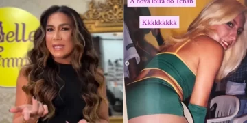 Em 1997, Cleusimar até tentou ser a nova Loira do Tchan e se inscreveu para tentar a vaga deixada por Carla Perez.. Foto: Reprodução / Instagram @raizdanoticia