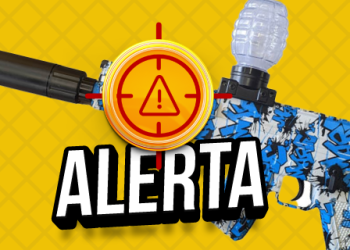 Alerta do Inmetro réplicas de armas com projéteis de gel não são brinquedos. Foto: Inmetro
