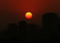 Céu laranjado devido a poluição do ar. Foto: Paulo Pinto/Agência Brasil