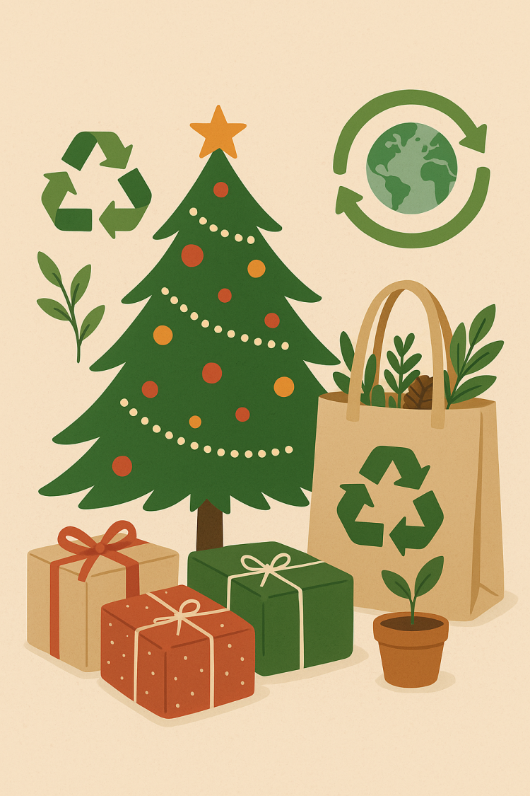 Natal Sustentável. Imagem ilustrativa feita por ChatGPT