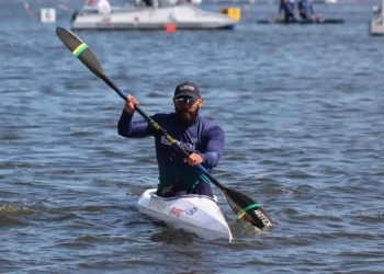 Canoista Miqueias participa de prova de canoagem na Copa do Mundo. - Isabella Oliveira/CBCa