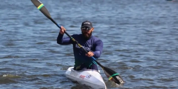 Canoista Miqueias participa de prova de canoagem na Copa do Mundo. - Isabella Oliveira/CBCa