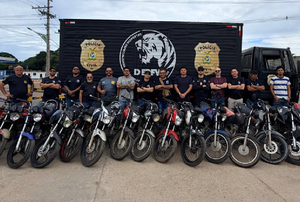 18 motocicletas adulteradas com restrição de furto e roubo são recuperadas em Novo Airão