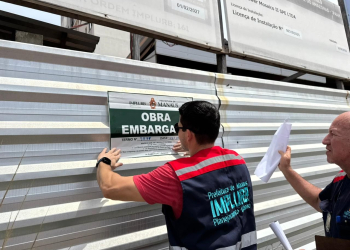 Prefeitura embarga obra no Parque Mosaico após acidente com vítima fatal em Manaus