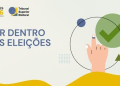 Identidade visual da série Por Dentro das Eleições. Arte: Secom/TSE