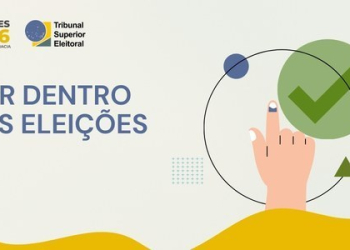 Identidade visual da série Por Dentro das Eleições. Arte: Secom/TSE