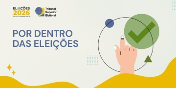 Identidade visual da série Por Dentro das Eleições. Arte: Secom/TSE