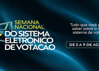 As ações da Semana vão abordar, entre outros temas, a evolução do sistema eletrônico de votação. Arte: Secom/TSE