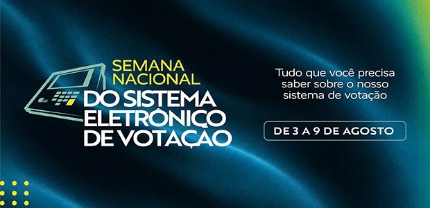 As ações da Semana vão abordar, entre outros temas, a evolução do sistema eletrônico de votação. Arte: Secom/TSE