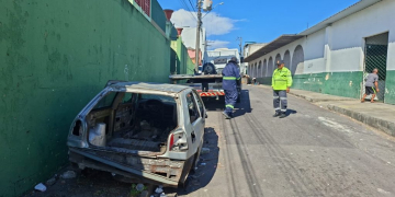 Remoção de veículo. Fotos – Divulgação/IMMU
