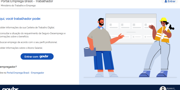 Print da tela do site https://empregabrasil.trabalho.gov.br/