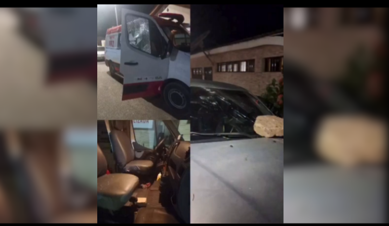 Em Rio Preto da Eva, carros são apedrejados, ambulância e hidrômetros são vandalizados